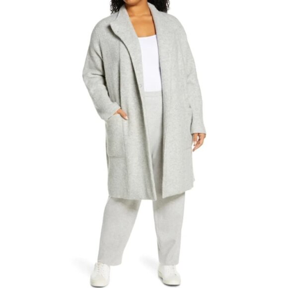 Vince Jackets & Blazers - Vince Clean-Edge Wool-Blend Cardigan Coat, Light Heather Grey